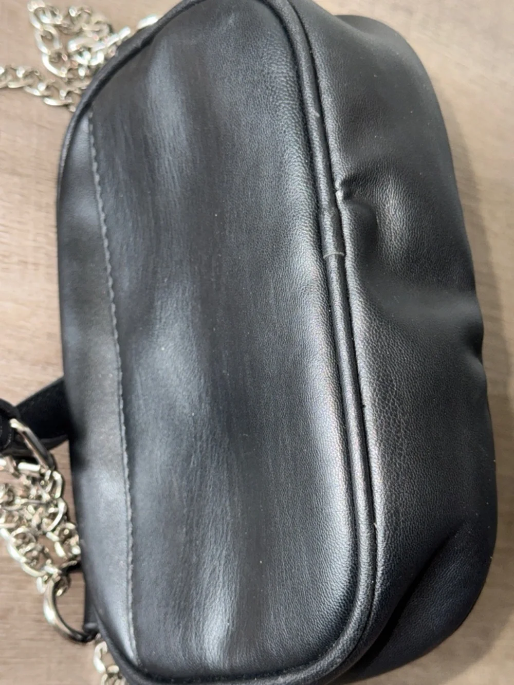 Badgley Mischka Black Quilted Chevron Camera Bag